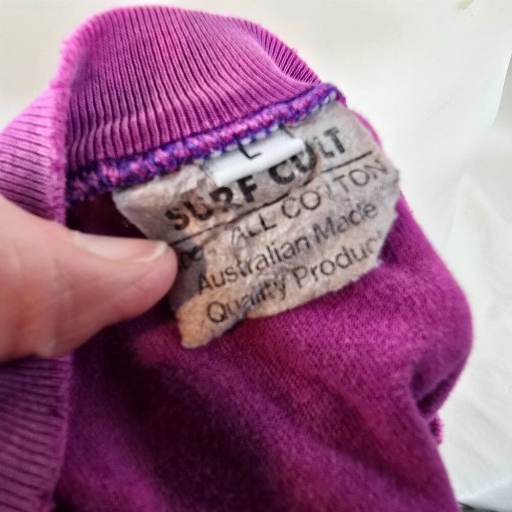 Surf Cult T Shirt Mens Large Purple Australia Graphic Vintage Surf Single Stitch - Picture 10 of 11